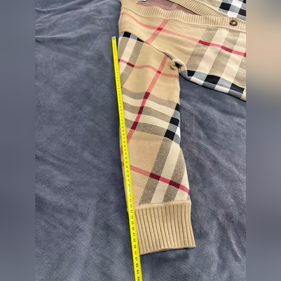 Burberry Check Wool Blend Cardigan - Picture 12 of 16